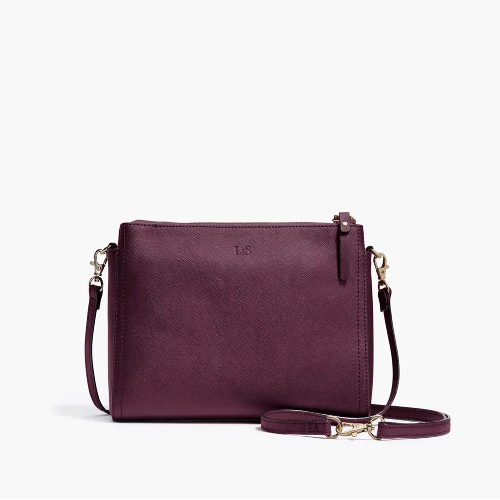 Lo & Sons Crossbody Bag in Deep Plum
